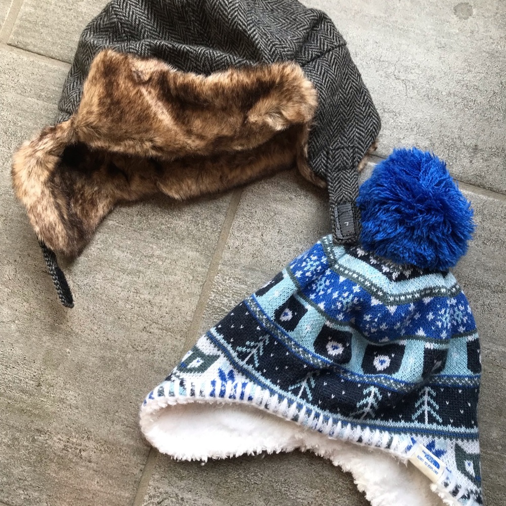 Baby boy winter hats - Northface & Old Navy